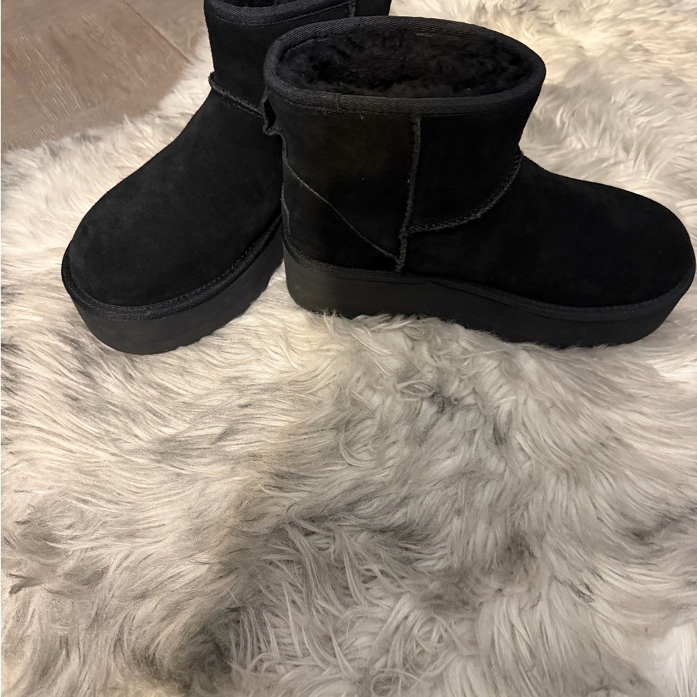 UGG Black Suede Ankle Boots